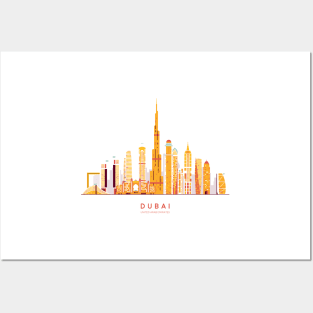 Dubai Skyline Posters and Art